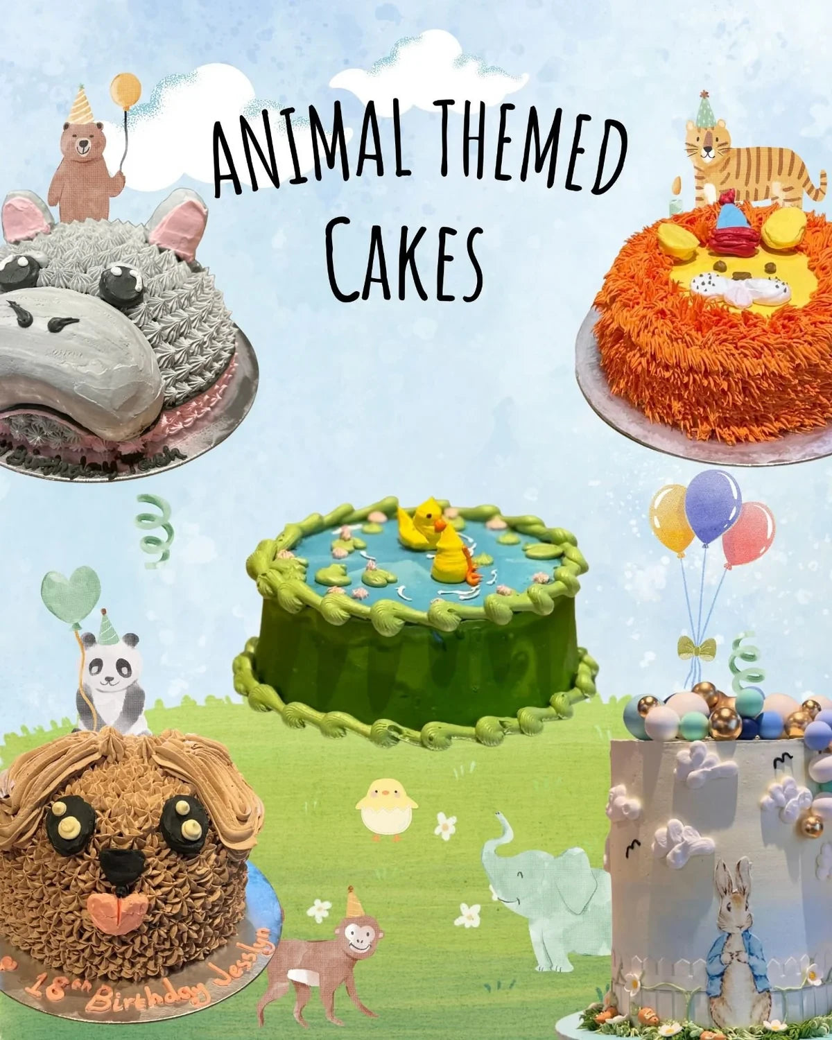 Animal themed cakes
