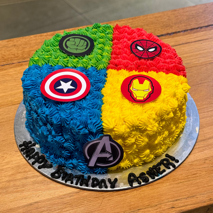 Personalised birthday ice cream cakes for sons in Adelaide featuring colourful character, gaming and sports-inspired designs, handcrafted using Ben & Jerry's ice cream.