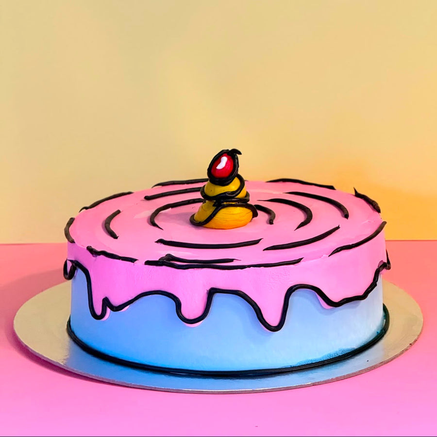 Round birthday cakes in Adelaide featuring personalised celebration designs made with Ben & Jerry's ice cream