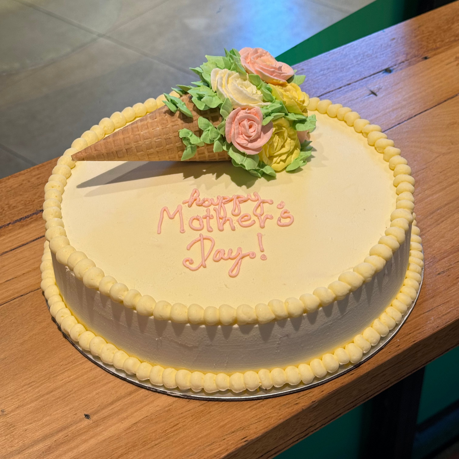 Girls birthday cakes in Adelaide featuring colourful personalised designs, playful decorations and Ben & Jerry's ice cream