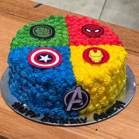 Avengers Themed Ice Cream Cake
