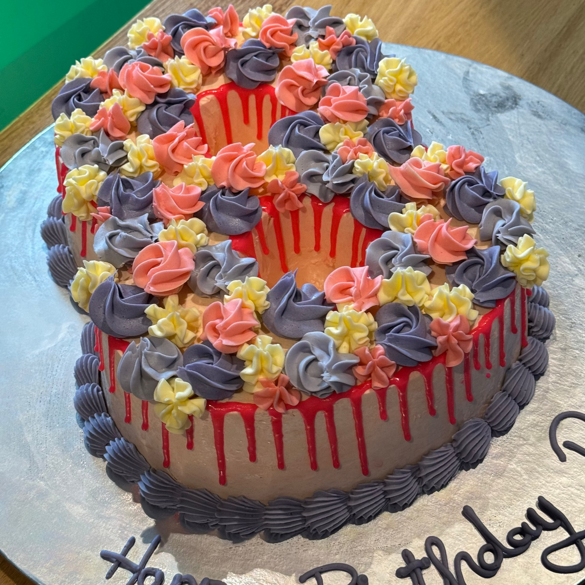 top view of a handcrafted number 8 ice cream cake made with Ben & Jerry's ice cream in Adelaide for a special eighth birthday.