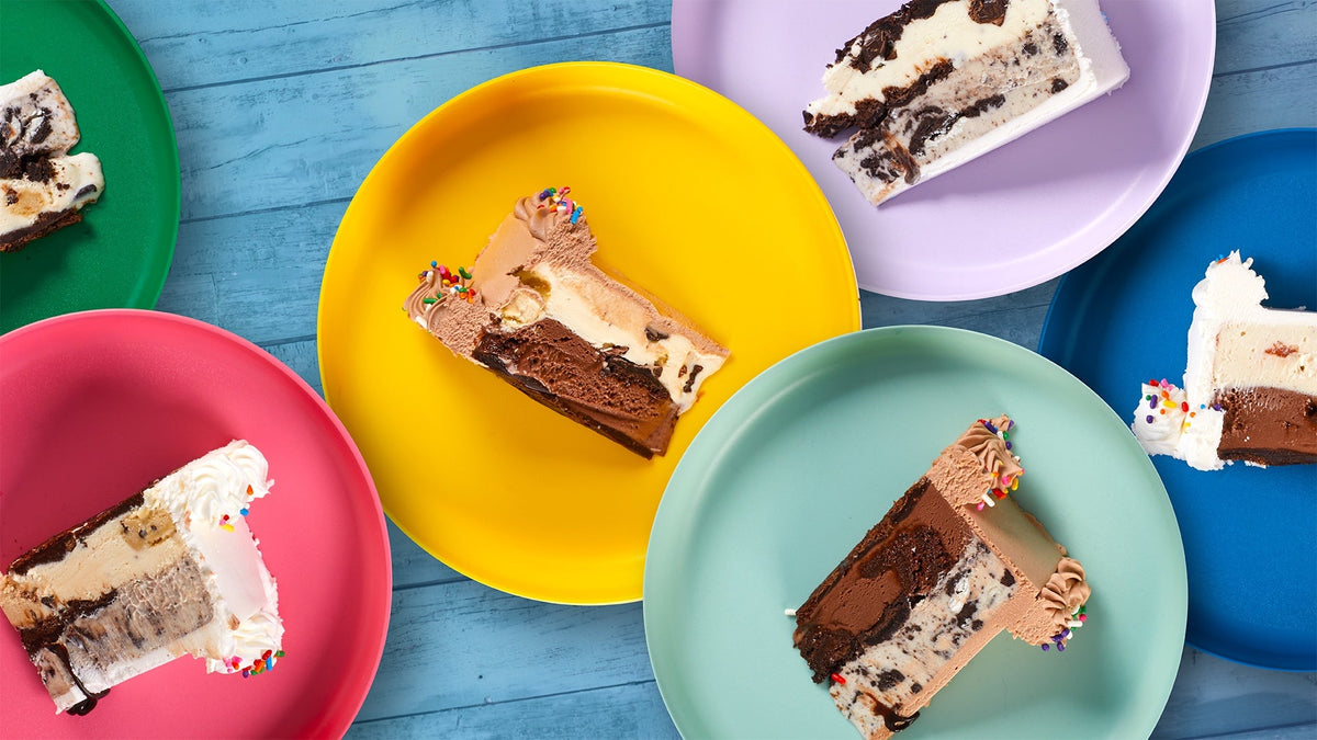 Slices of Ben & Jerry's ice cream cake from Ice Cream Cakes Adelaide